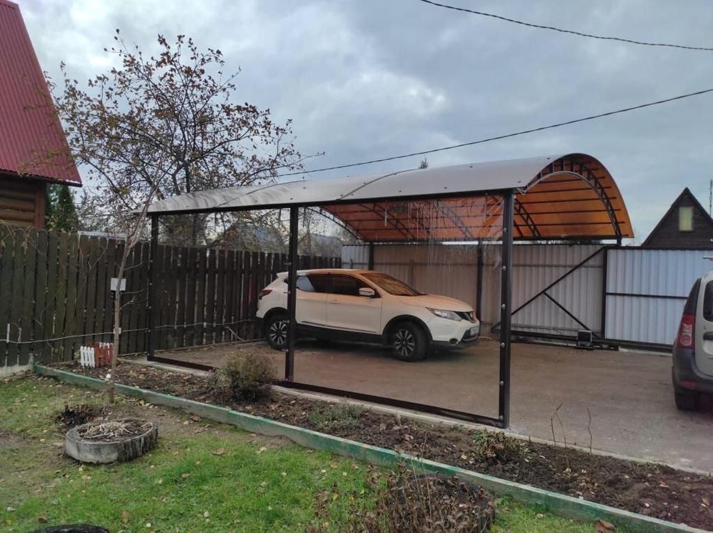 Прозрачные шторы ПВХ для навеса под автомобиль в Советске